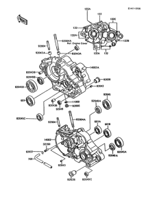 KMX200 Картер двигателя