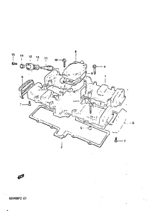 GSX400 Крышка головки цилиндров