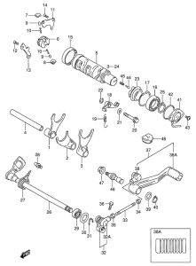 GSX600 Переключение передач