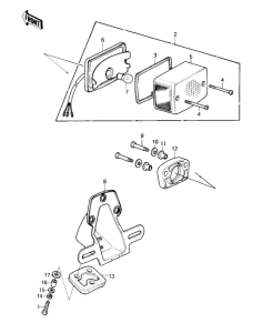 KZ250 Taillight unit ass`y