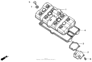 CB400F Крышка головки цилиндров