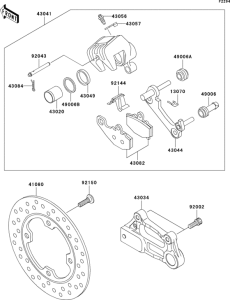 ZX636 Задний тормоз