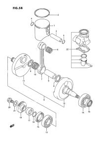 RMX250 Вал коленчатый