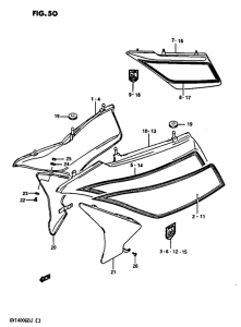 GV1400 Frame cover model h / j