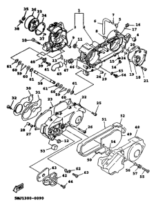 XC125 Картер двигателя