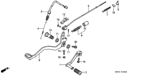 XLR125 Brake pedal assy