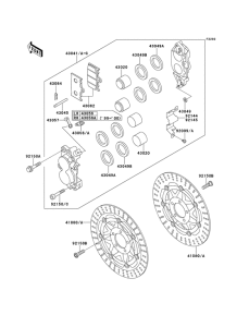 ZX1100 Передний суппорт