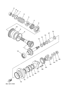 XVS1100 Промежуточный ведущий вал