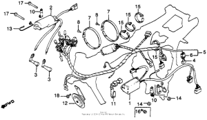 CB450S Wire harness + ignition coil + c.d.i. unit