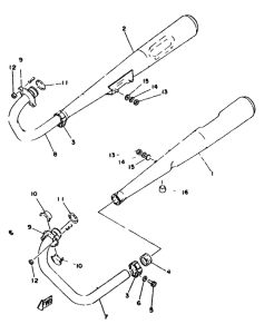 XS400 Выхлопная система