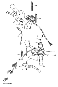 XT500T Handle switch. lever
