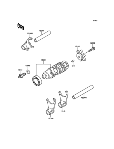 BJ250LFFA ギヤチェンジドラム / シフトフォーク