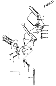 DR350 Рычаг сцепления