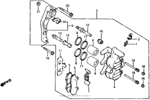 XR500R Front caliper 83-84