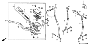 CBX750P2 Передний главный тормозной цилиндр