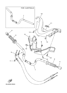 XP500 Steering handle & cable