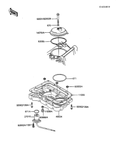 KZ1100 Крышка сапуна / маслосборник