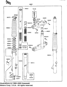 KL250 Вилка передней оси