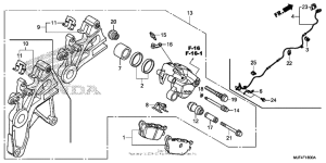 CTX700N DCT Задний суппорт