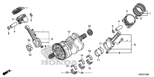 ST1300 (ABS) Коленчатый вал и поршни