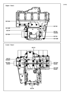 ZR1000 クランクケースボルトパターン