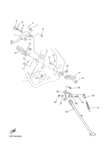 WR400F Stand. footrest