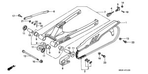NSR50F Swingarm / chain case