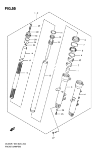 DL650 (ABS) Передняя вилка