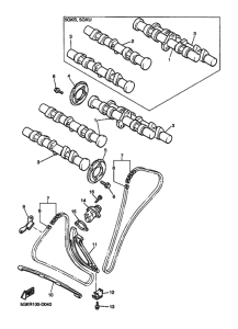VMX12 VMX12T1 Распределительный вал & chain
