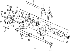 CB550 Shift drums + shift fork