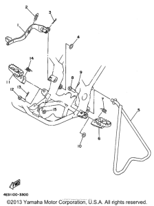 YZ80G1 Stand - footrest