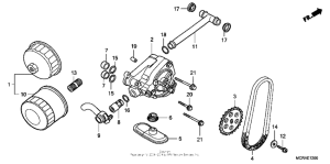 VT750DCA A Oil filter + oil pump
