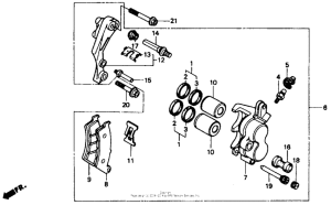 XR600R Fr. brake caliper 88-92