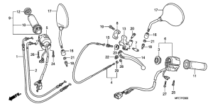 VT750C2 Handle lever / switch / cable