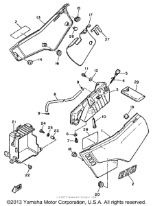 XT600NC (CA ED.) Side cover - oil tank