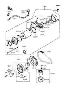 EX400 Starter motor / starter clutch