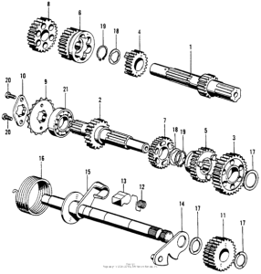 SL90 Transmission + kick starter