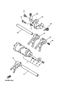 XTZ750 XTZ750B Shift cam. fork