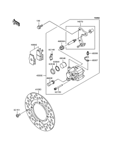 KX65 Передний тормоз