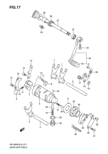 RV125 Переключение передач