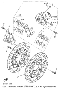 FZR600RFC Передний суппорт