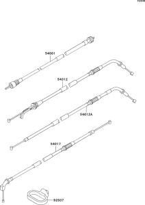 ZR1100 Тросы управления