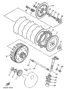 XT125 Сцепление
