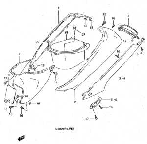 AH75 Обтекатель задний
