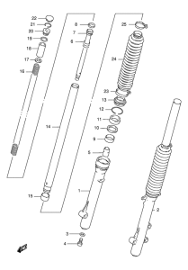 DR125 Передняя вилка