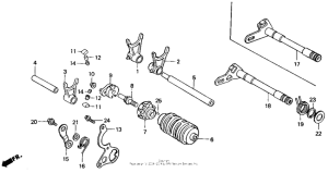 CR125R Вилка переключения передач