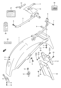 GS500 Заднее крыло