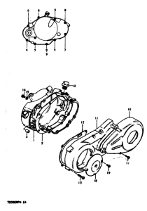 TS50 Crankcase cover ass`y  (v