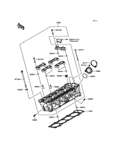 ZX1000 Головка цилиндров