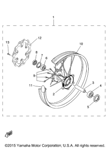 YZ125T1 Rear wheel kit